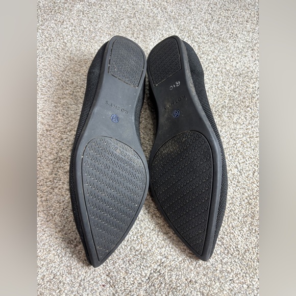 ROTHY'S 'The Point' Black Knit Ballet Flat Size Women's 9 Washable Flats Teacher - Picture 5 of 5